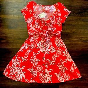 Womens A Thing Called Love Boho Linen Blend Mini Dress